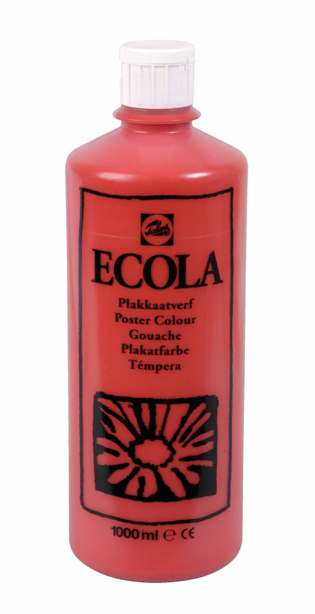 Plakkaatverf Ecola scharlaken(334)Talens-flacon 1000ml