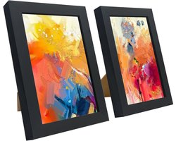 Purepeak Fotolijstjes Set 2 Stuks - Zwart Fotolijstje - 10x1