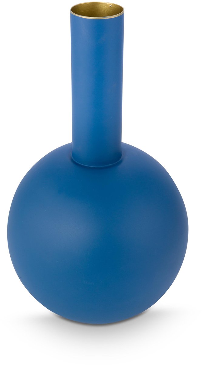 Pip Studio Vaas - Blauw - Metaal - 24,5 x 42 cm