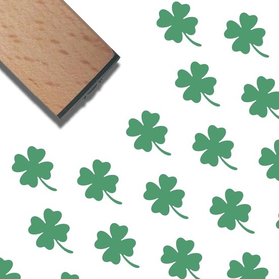 Foto: Mini houten rubber stempel vier blad klaver plant patroon kleine houten stempels vintage herbruikbare print voor st patrick diy scrapbooking journaling albums kaart maken planner envelop