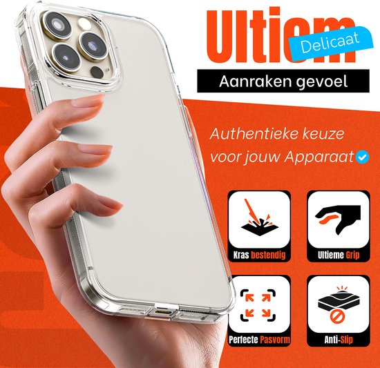 My Case iPhone 15 Pro Max Case Coque transparente résistante aux chocs