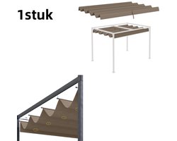 2,85×2m speciale waterdichte overkapping voor paviljoen - golfvormig telescopisch ontwerp - met drainagegaten - UV-bescherming 30+ Winterzonbescherming multifunctioneel - geschikt voor tuin, balkon, terras, café