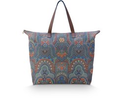Pip Studio - Tilda Tote Bag Dames - Tas - Jabali - Blauw - 66x20x44cm