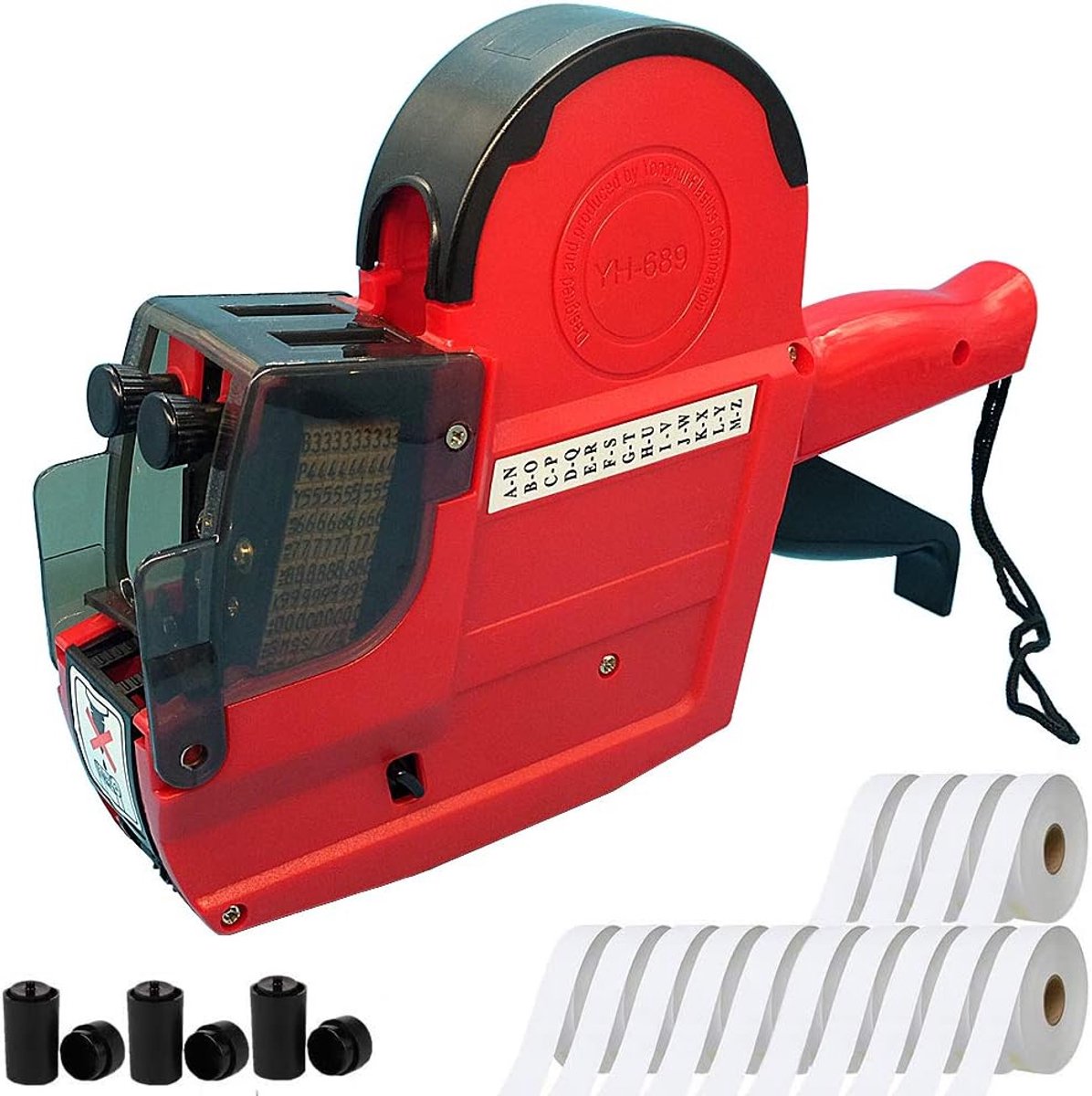 YH-689 Prijstang, 2 rijen, 20 posities Prijsetikettentang, Prijsstickertang (rood)