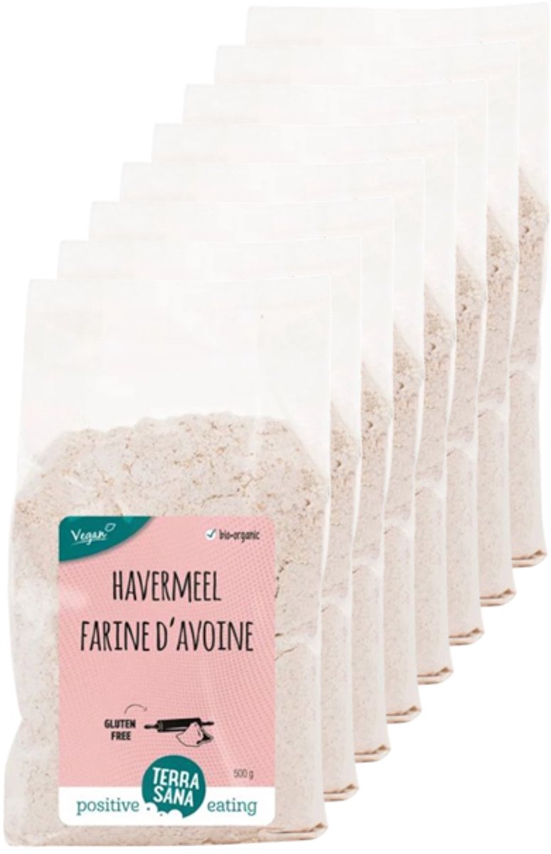TerraSana | Havermeel | 8 stuks | 8 x 500 gram