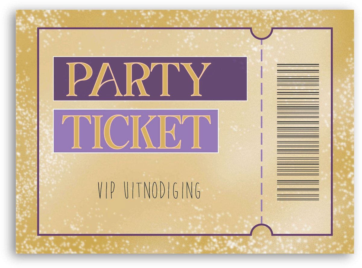 Uitnodiging kinderfeestje meisjes - 12 stuks - Enkele kaart - Verjaardagsfeestje party ticket
