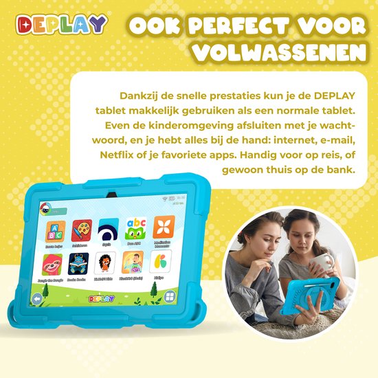 Kindertablet, 25,4 cm, HD-display, IPS-display, 1280 x 800 touchscreen