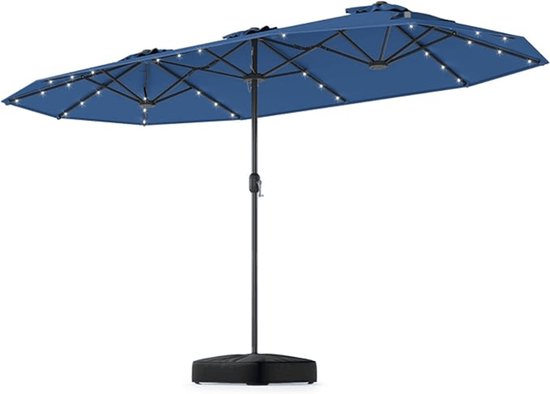 De dubbele zwarte parasol van Action is geen miskoop