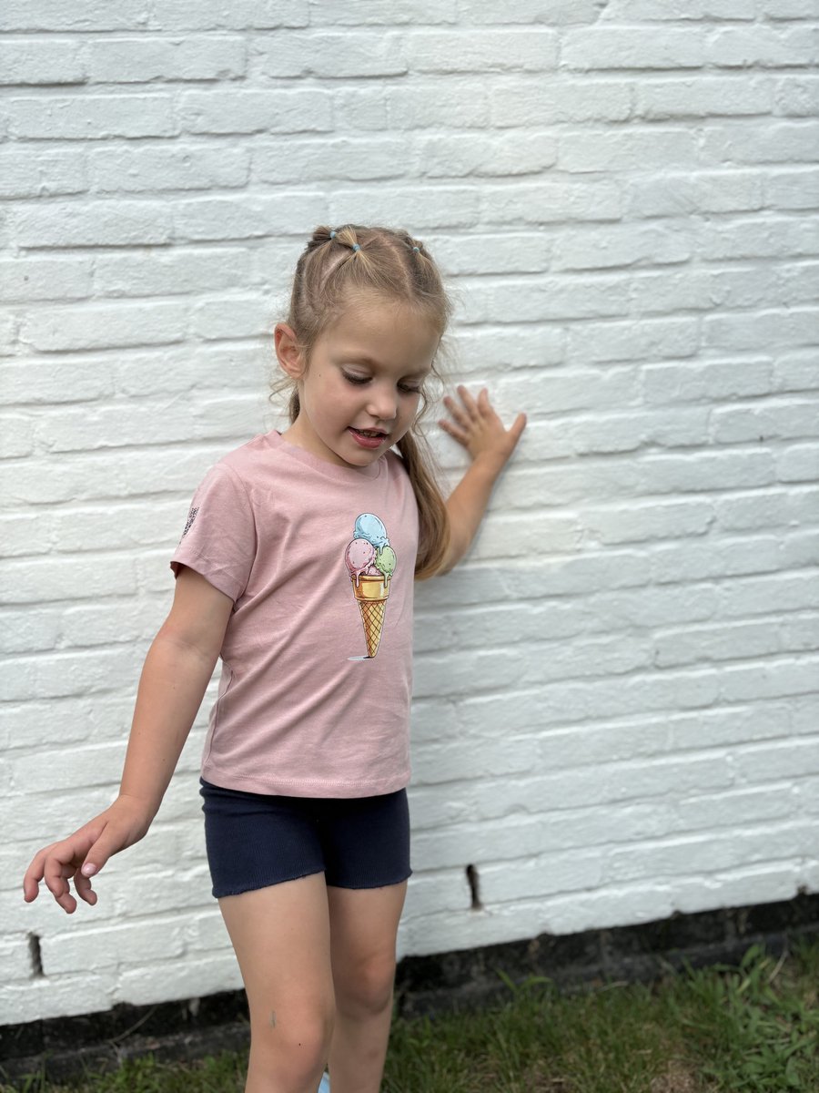 B-found T-shirt ijsje roos 2-4 jaar