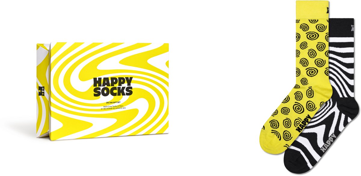 Happy Socks - 2-Pack Zig Zag Socks Gift Set - Unisex - Sokken