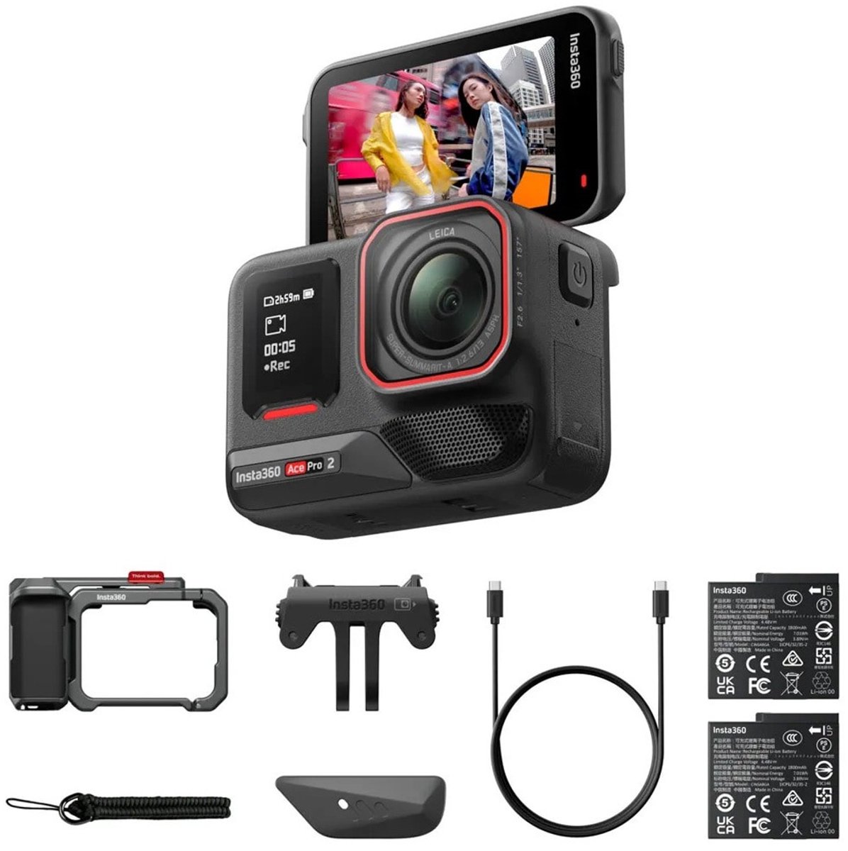 Insta360 Ace Pro 2 Dual Battery Xplorer Bundle Dark Grey