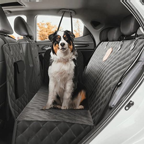 Auto Hondendeken Achterbank voor Kia Picanto,Oxford Stof Auto Beschermdeken Achterbank Hond Bescherming Autostoel Waterdichte Krasbestendig Auto Accessoires,Grey