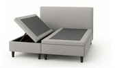 Boxspring OP MAAT met opbergruimte en hoofdbord (zonder matras) - 180x200 + (Verkrijgbaar in Zwart, Antraciet, Licht Grijs en Beige) - Alle maten verkrijgbaar