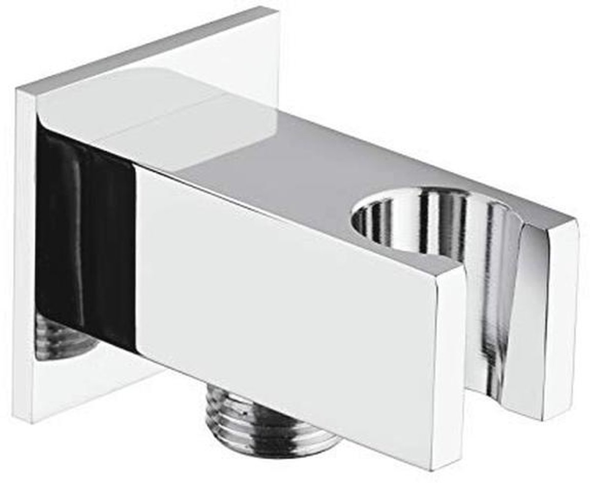 Vierkante inbouwbeugel voor handdouche - Moderne wandhouder met verchroomde afwerking