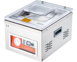 VEVOR Kamer Vacuüm Sealer, DZ-260A 6,5 Cbm/uur, 180 W Commerciële Vacuüm Sealer, 33 x 25cm Zegelmaat voor Het Afdichten van Vers Vlees, Fruit en Sauzen