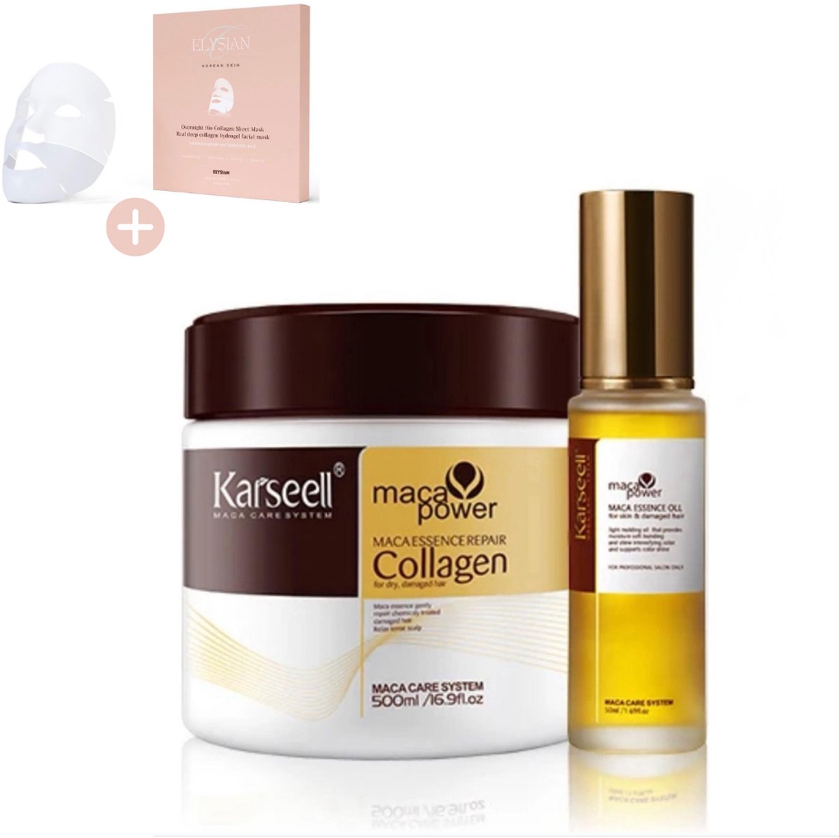 Karseell - Maca Collagen Haarmasker + Haarolie - Voordeelbundel