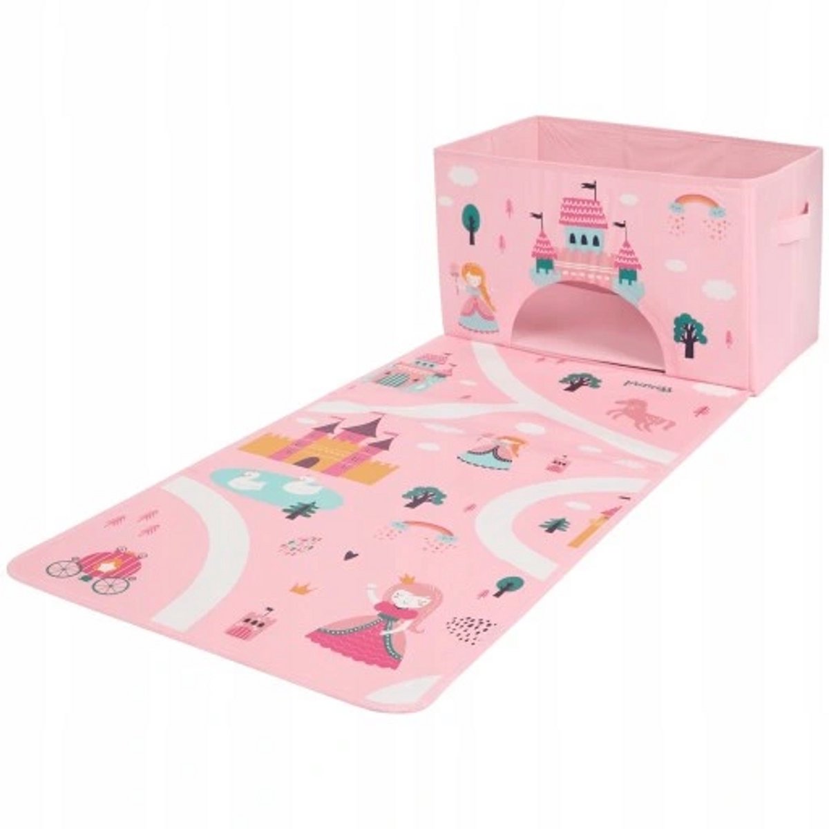 Speelgoed box met speelmat 39X24X97.5 CM ROZE