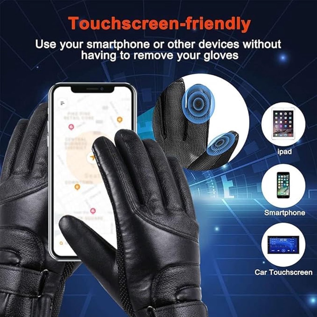 Verwarmde Handschoenen - Verwarmde handschoenen voor heren en dames - touchscreen-verwarmingshandschoenen - USB waterdichte handschoenen - Handschoenen Winter - Handschoenen Met Verwarming - verwarmd voor klimmen, wandelen, fietsen, kamperen - Zwart — cadeau in Sport & Outdoor - foto 5