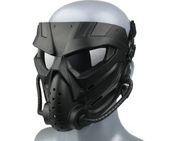 Zwarte Tactische Volledige Gezichtsmasker - Steampunk Stijl, Met Ademende Bril - Airsoft Uitrusting & Feestkostuum Masker