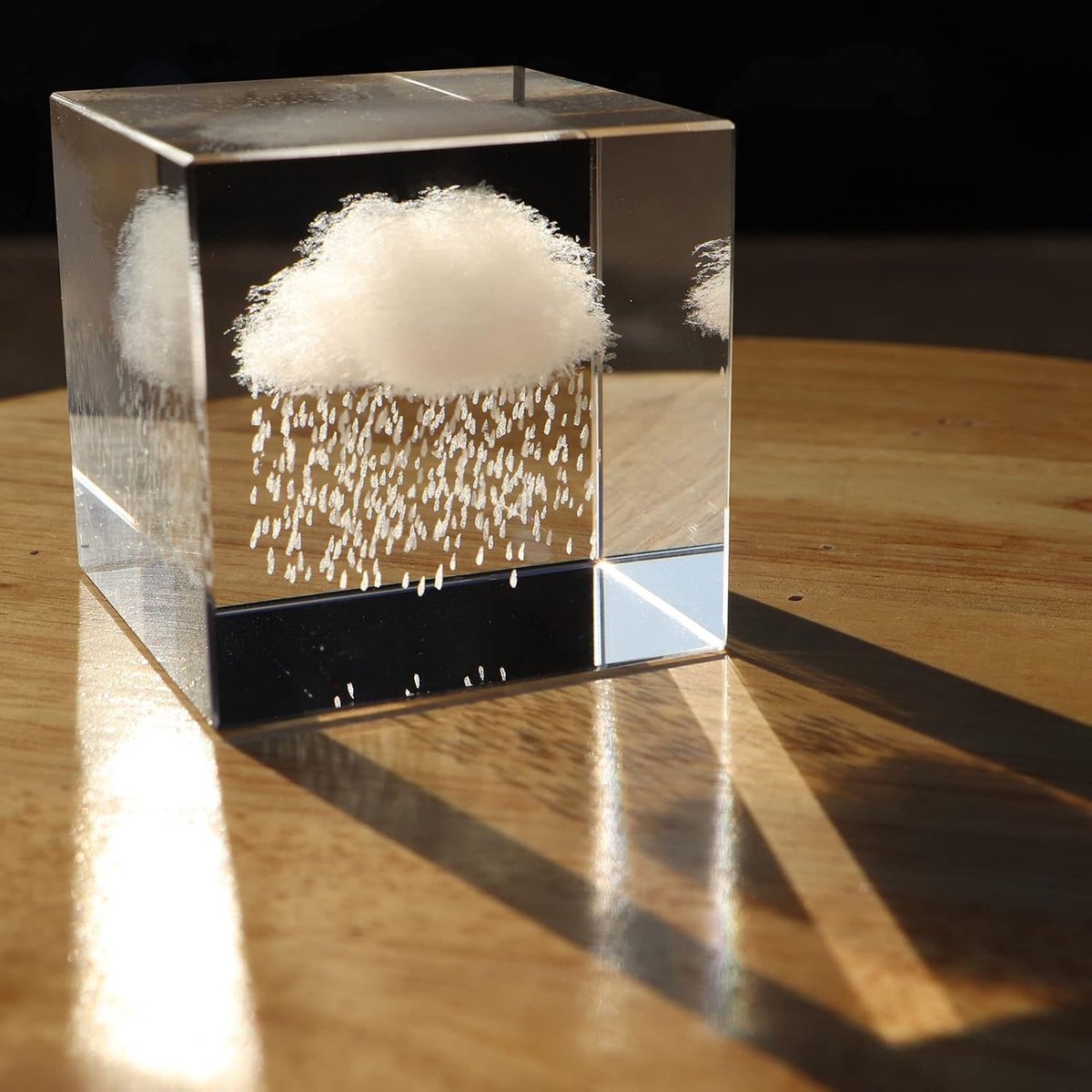 3D regenwolken crystal cubes papier stad kamer decoratie K9 glas feng shui pendelstuk beel