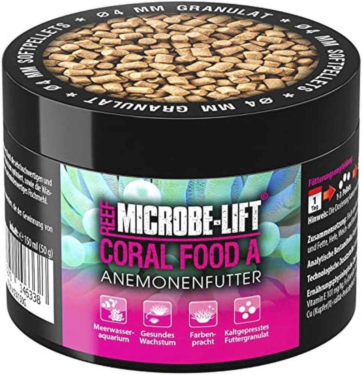 Speciaal Voer voor Anemonen - Soft Granulaat voor Zeewater Aquariums - 50 Gram