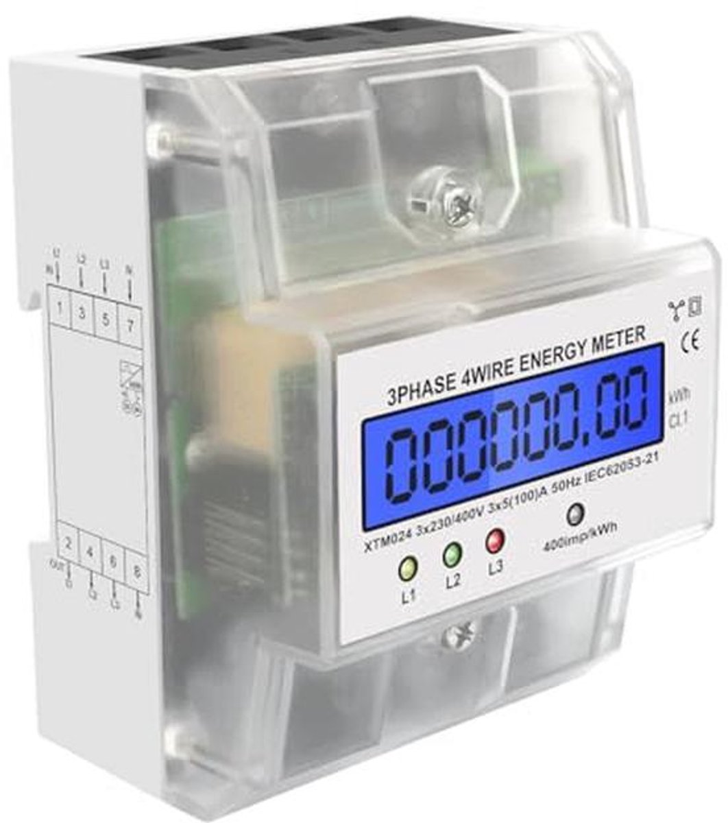 Digitale Stroommeter 3-Fasen 4-Draad Meter voor 230/400V