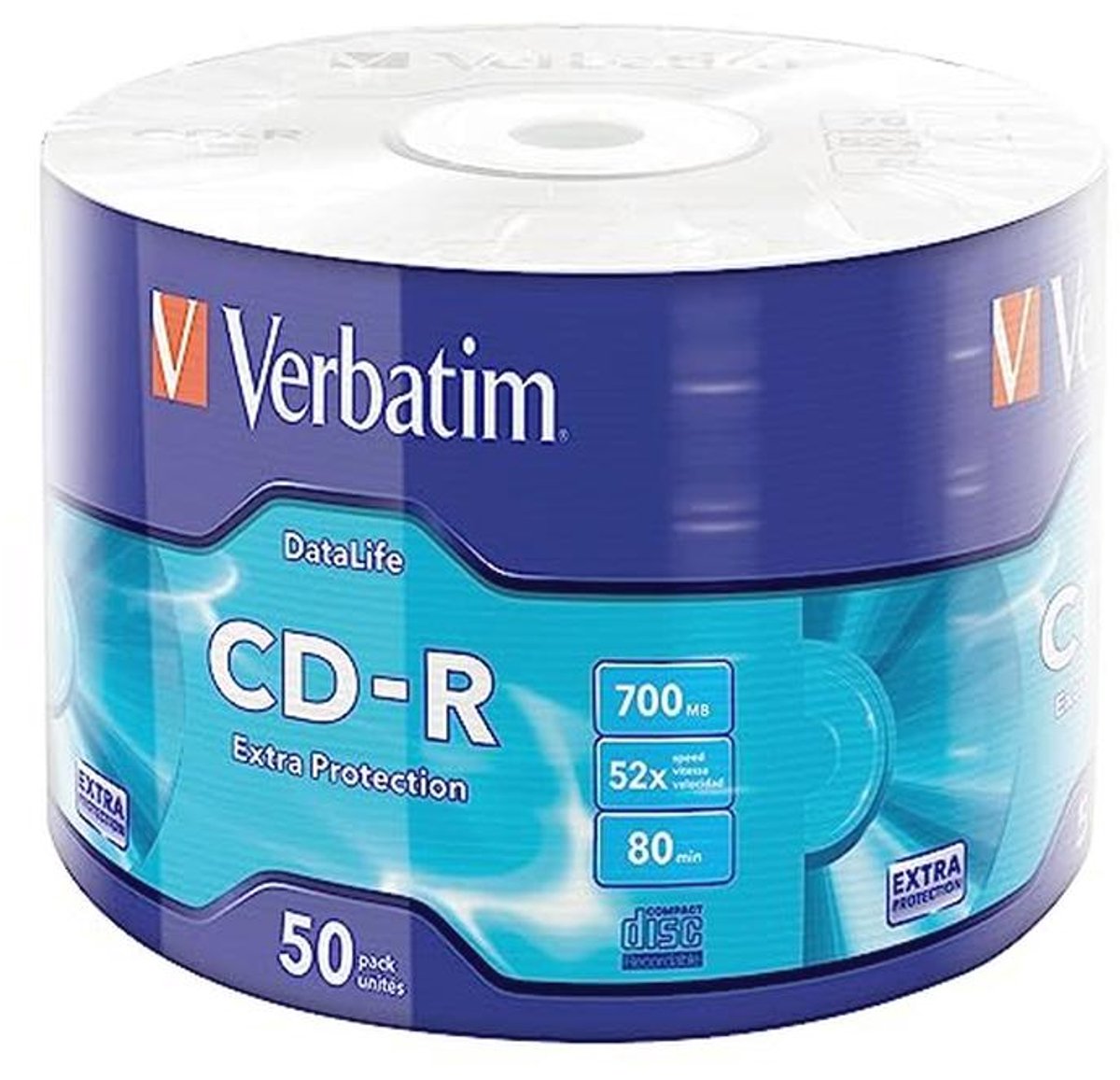 CD-R Extra Bescherming 700 MB - Ideaal voor Foto- en Video-opnames - 50 Stuks