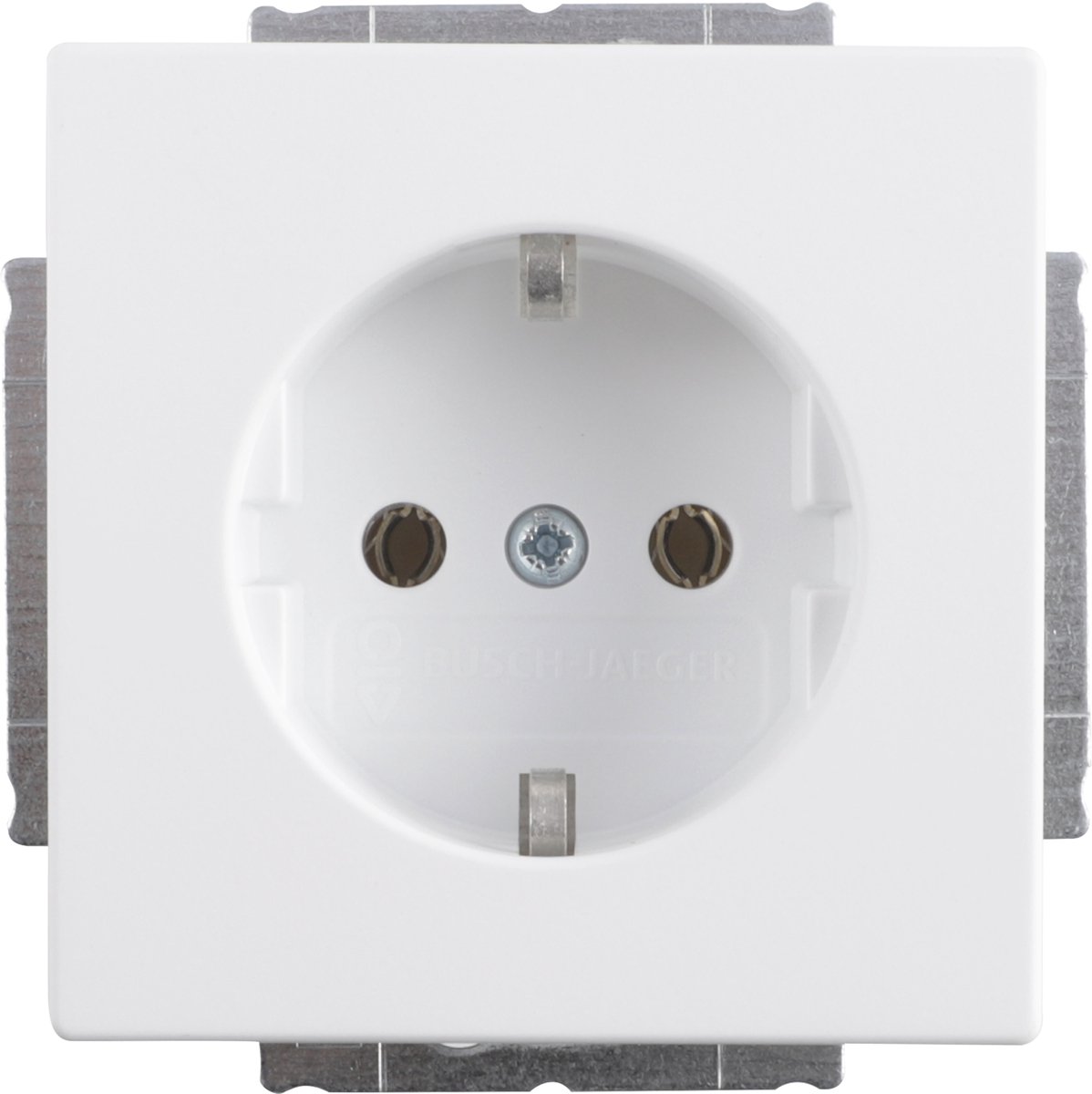 Busch-Jaeger Future Linear contactdoos - inbouw - 1-voudig - randaarde - mat wit