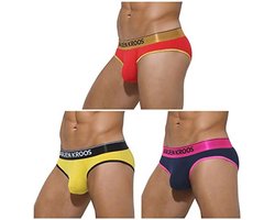 Heren Jockstrap Ondergoed 3 Pack - Ademend Katoen, Atletische Supporter, Lage Taille