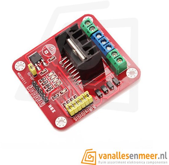 L298N Motor Driver Board – Dubbele H-Brug – Voor DC-Motoren en Stappenmotoren