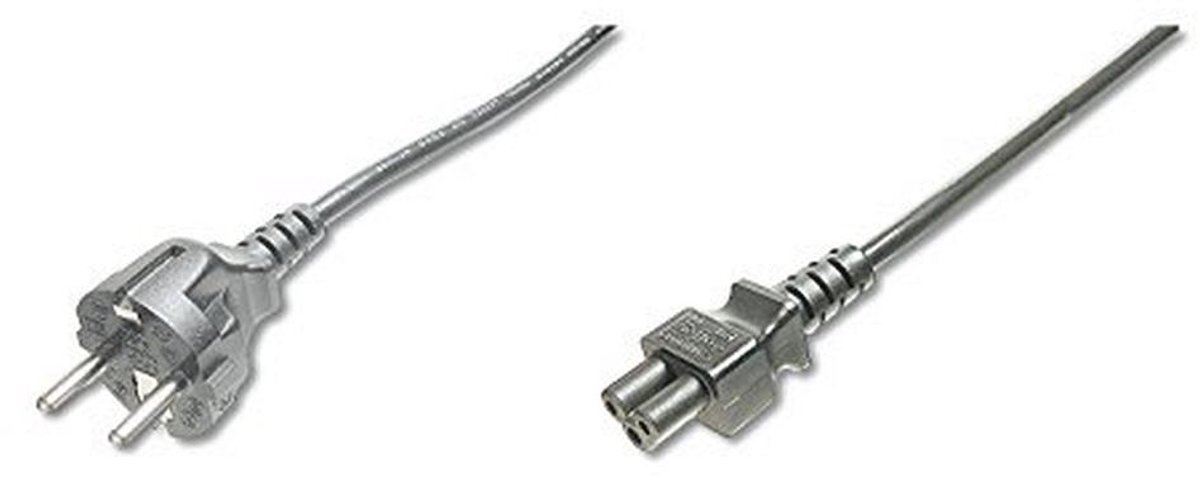 Netaansluitkabel 0,75 m CEE 7/7 naar C5 H05VV-F3G 0,75 mm² - Stroomkabel