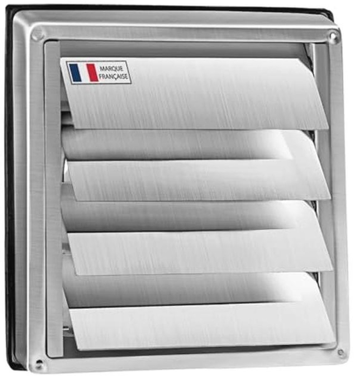 Ventilatierooster van roestvrij staal 100 mm - Weerbestendig, met automatische sluitingen en anti-terugslag