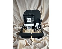 Cadeau Pakket - Gift Set - Sandwax Setje Wit - Kerst Pakket - 250G Kaars Zand / Kaarshouder / Elektrische Aansteker