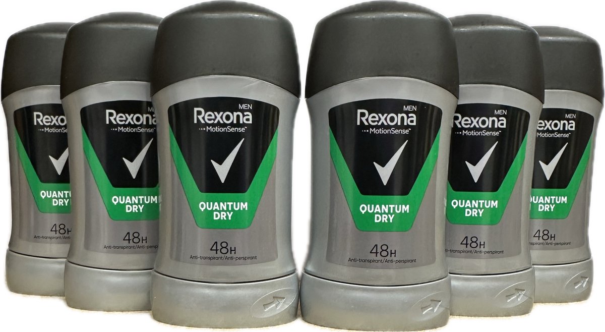 Rexona Men - Deodorant - Stick - Quantum Dry - 6 x 50ml