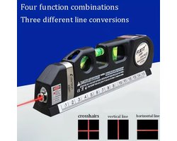 Multipurpose Laser Level Line Tool – Cross Line Laser – 8FT Measure Tape & Ruler – Compact DIY Laser Leveler for Precision Measurements