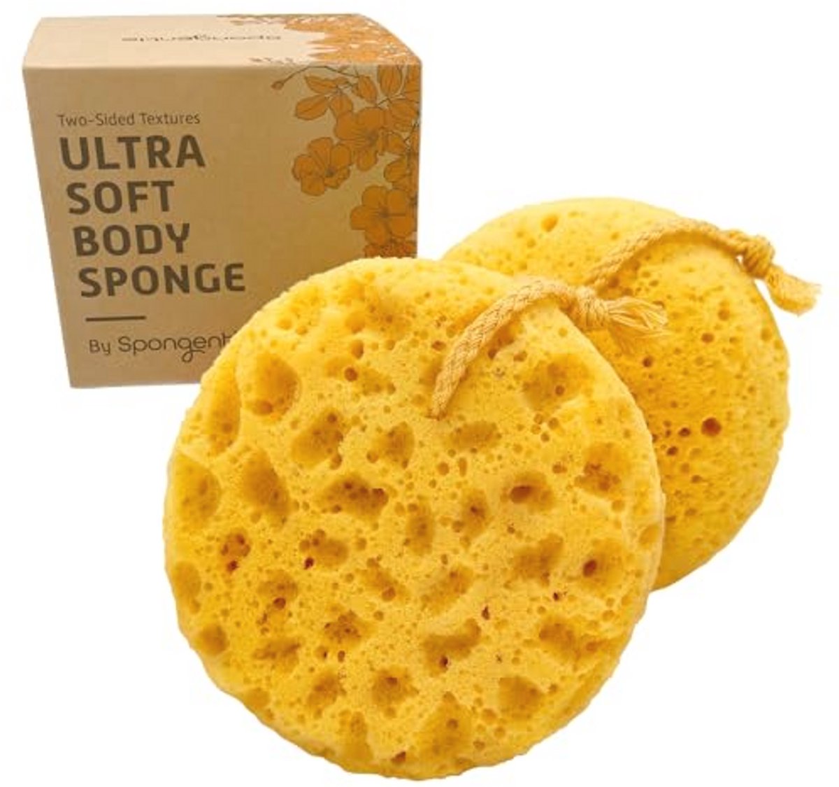 Diepe Reiniging Lichaam Loofah Spons - Ideaal voor Bad en Douche - Verpakking van 2