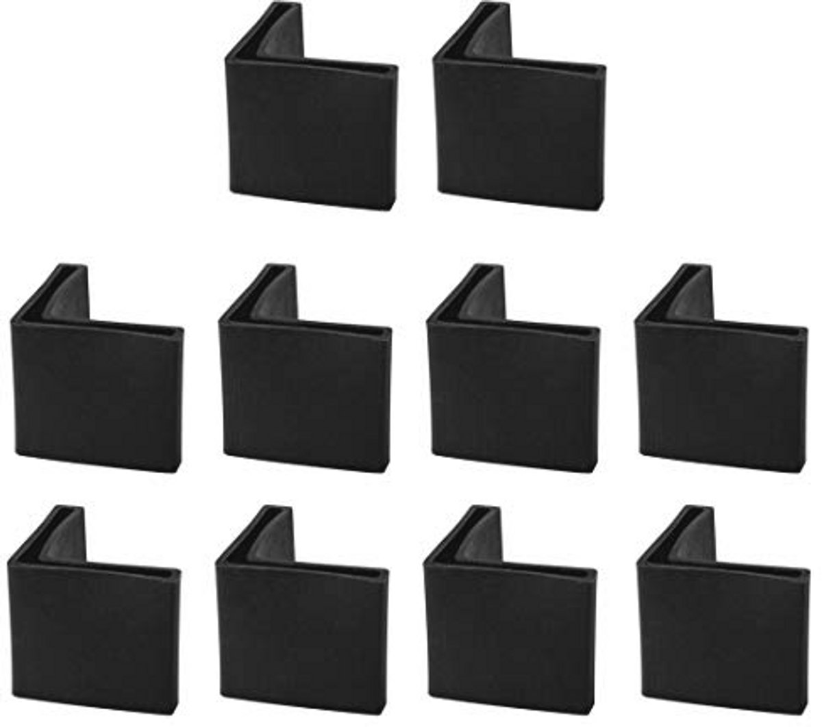 Hoekbescherming bescherming voor meubels en vloeren - 10 stuks 25mm x 25mm zwart