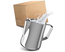 Barista melkkannetje 350 ml roestvrij staal met zwarte teflon coating