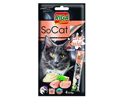 Natte Kattentraktaties - Tonijn, Zalm, Krab en Kip - Romige Snacks voor Katten - 4 Stuks