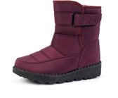 Snowboots - Sneeuwlaarzen -Winter Sneeuwlaars Dames - Waterdichte Sneeuwlaarzen - Winter Voert Warme -Claret - Maat 40