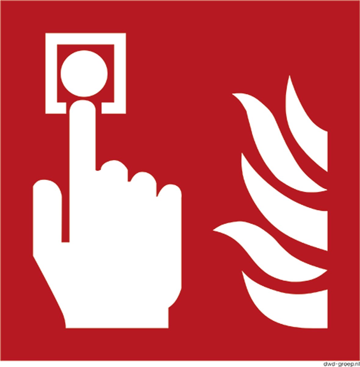 Pictogram brandmelder – Pictogram F005 Bord – 200x200 mm – NEN 3011 / ISO 7010