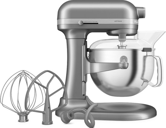 KitchenAid keukenmachine - Artisan - In hoogte verstelbare kom - 375 W - 11 snelheden - 3 RVS accessoires - 5,6L - Zilver van KitchenAid — afbeelding 2