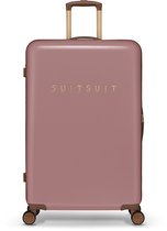 SUITSUIT Reiskoffer 76x51x28 - Reiskoffer met wielen - Veilig TSA cijferslot - Lichtgewicht koffer - Reiskoffer groot - 94L - Fab Seventies koffer Old Rose - Roze