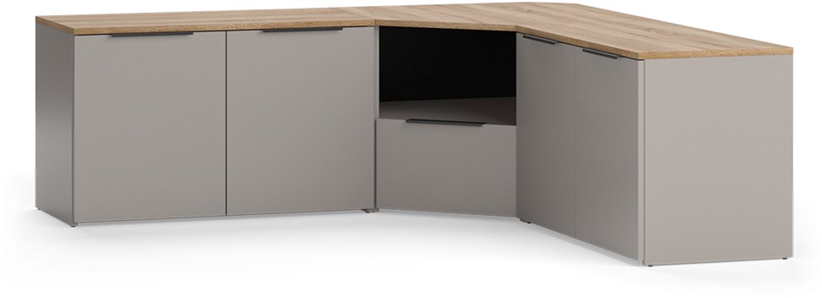 Vicco Wido Woonwand – 3 delen Grijs