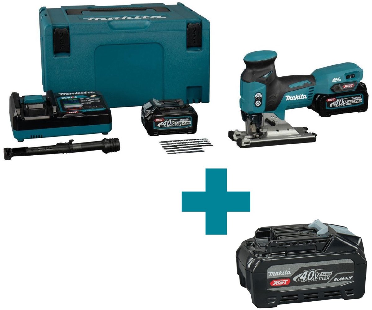 Makita JV001GD201 Accu Decoupeerzaag T-Greep XGT 40V Max 2.5 Ah in Mbox