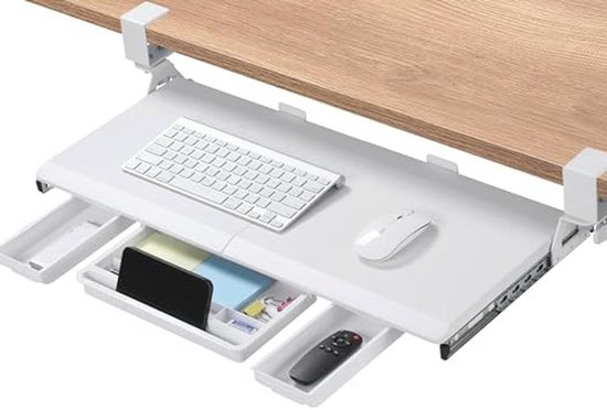 ETHU Toetsenbordlade voor onder bureau, uittrekbare toetsenbordlade met