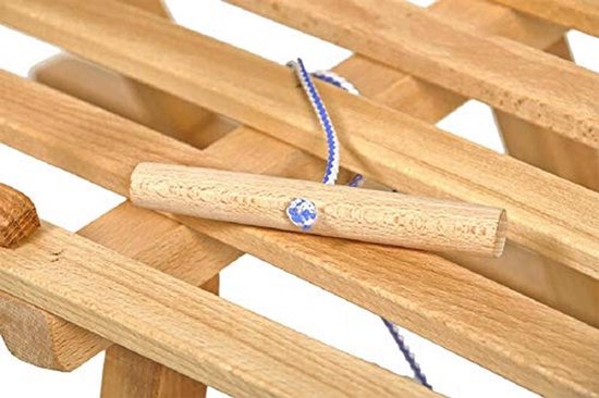Houten Kinderenslee met Rugleuning en Voetenzak - Veilig en Comfortabel van Merkloos — afbeelding 3