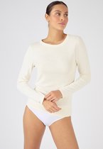 Damart - T-shirt fijngeribd Thermolactyl Sensitive, ronde hals - Dames - Wit - 38-40 (S)
