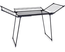 Meisterhome - Extra Groot Droogrek - Zwart- inklapbaar – Droogtoren - 25 meter drooglengte – Extra stevig en licht - Wasrek van carbon staal – Tot 30kg wasgoed