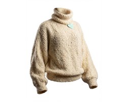 Luxe Oversized Wollen Coltrui Dames – Zacht & Warm – Tijdloos Crème – Wintertrui